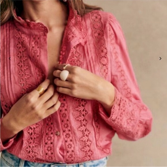 Sezane Rym Shirt Size 38 - Picture 2 of 6